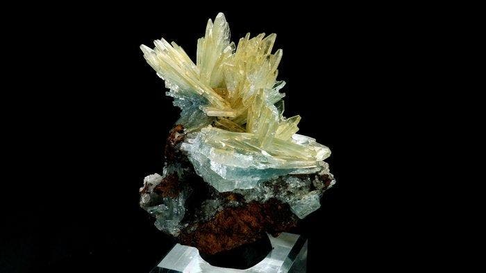 Bariet Jebel Ouichane, Nador, Marokko - Hoogte: 9 cm -, Verzamelen, Mineralen en Fossielen