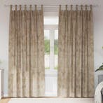 vidaXL Velvet Gordijnen 2 pcs champagne 245 x 140 cm Fluweel, Huis en Inrichting, Verzenden, Nieuw