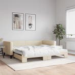 vidaXL Slaapbank met onderschuifbed 100x200 cm stof, Huis en Inrichting, Slaapkamer | Bedden, Verzenden, Nieuw
