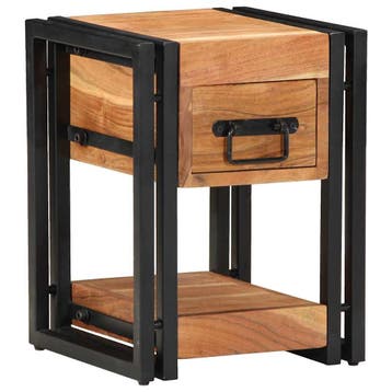 vidaXL Nachtkastje 2 st Bruin 30 x 30 x 40 cm Massief Acacia, Verzenden, Nieuw