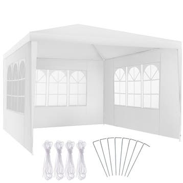 tectake Paviljoen Barinas met 3 zijdelen, waterdicht, 3x3m -, Tuin en Terras, Verzenden, Nieuw