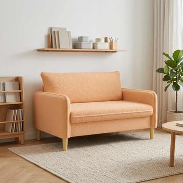 vidaXL XXL-fauteuil Beige Bouclé, Verzenden