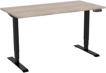 Zit-sta elektrisch bureau 2-motor, 160x80 cm zwart- Midden, Huis en Inrichting, Bureaus, Elektrisch, Nieuw