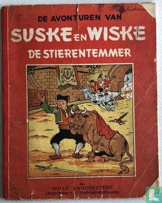 Suske en Wiske - De stierentemmer - 1950, Livres, BD, Envoi
