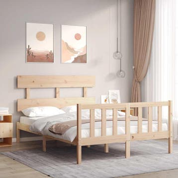vidaXL Bedframe zonder matras massief grenenhout 140x200 cm, Verzenden