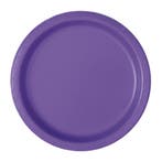 Paarse Borden Rond Neon 18cm 8st, Verzenden, Nieuw