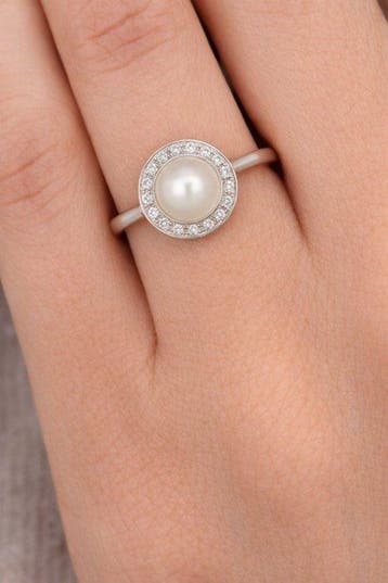 Ring - 18 karaat Witgoud - 0.48ct. tw. Diamant (Natuurlijk)