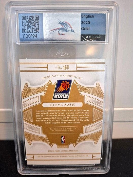 2019/20 Panini Flawless Steve Nash 169 Serialized card,, Verzamelen, Stickers