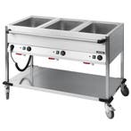 Bain Marie RVS Trolley | 1.25kW | 3x 1/1 GN | Aftapkraan |, Verzenden, Nieuw in verpakking