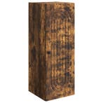 vidaXL Wandkast Gerookt eiken 33 x 34,5 x 90 cm Bewerkt hout, Verzenden