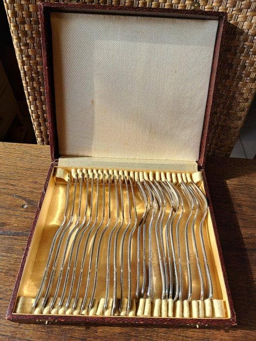 Serveerset voor vis (23) - Metaal - visservies, Antiek en Kunst, Antiek | Meubels | Tafels