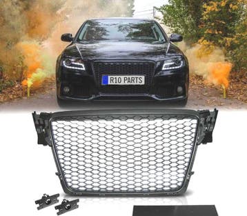 CALANDRE AUDI A4 B8 08-11 NOIR MAT LOOK RS, Verzenden
