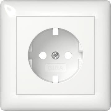 Gira System 55 Unité de recouvrement Schuko blanc pur -, Verzenden