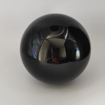 Obsidiaan Bol - Hoogte: 10.5 cm- 1280 g - (1)