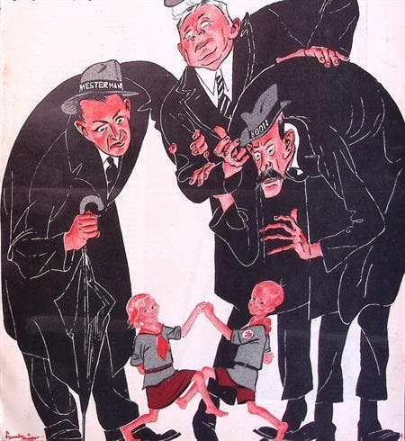 Spotprent over het Algemeen Uniform Verbod (lijst optie), Antiquités & Art, Art | Lithographies & Sérigraphies, Envoi