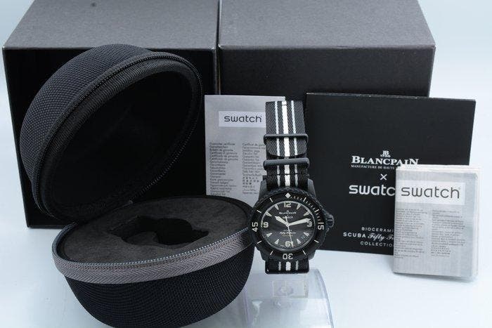 Blancpain + Swatch - Fifty Fathoms - Sans prix de réserve -, Handtassen en Accessoires, Horloges | Heren