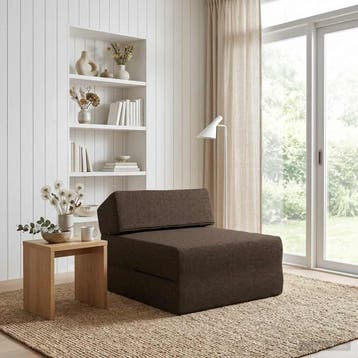 vidaXL Vouwbare Sofa Bed Taupe 60 x 70 x 41 cm Stof, Maison & Meubles, Verzenden