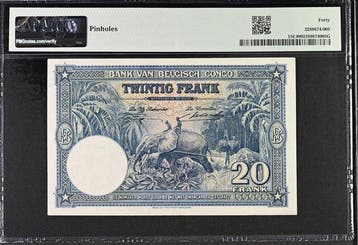 Belgisch-Congo. - 20 Francs - 1946 - Pick 15E, Postzegels en Munten