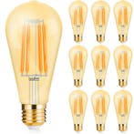 10x LED Lamp E27 Edison Filament Brinton 6W ST64, Verzenden