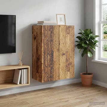vidaXL Wandkast 66 x 34,5 x 90 cm Bewerkt hout Oud hout, Verzenden