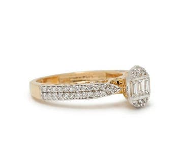 Zonder minimumprijs - Statement ring - 14 karaat Geel goud -