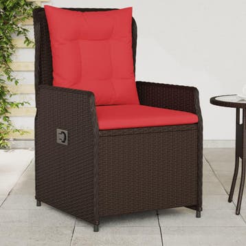 vidaXL Liggende tuinstoelen 2 stuks bruin polyrotan, Tuin en Terras, Tuinstoelen, Verzenden, Nieuw