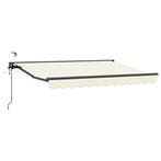 vidaXL Elektrisch Uitschuifbare Zonneluifel Crème en, Verzenden, Nieuw