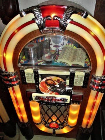 Elta - Nostalgie Musikbox „ Juke Box „ Retro mit Radio, Tape