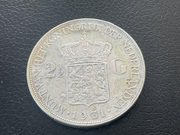Nederland. Wilhelmina. 2 1/2 Gulden 1931 (Zonder