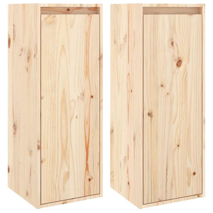 Massief grenen wandkastenset: Tweede kansje, OP = OP!, Huis en Inrichting, Kasten | Wandmeubels, 25 tot 50 cm, Zo goed als nieuw