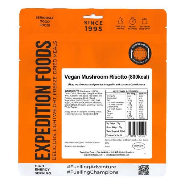 Vegan Paddenstoelen Risotto - Expedition Foods, Diversen, Levensmiddelen, Verzenden