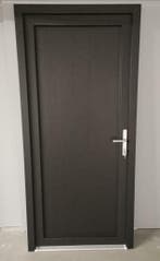 Deur op stock voor garage,tuinhuis: ZWART strak,modern, Kunststof, 80 tot 100 cm, Nieuw, Ophalen of Verzenden