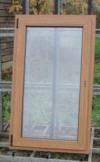 pvc raam , chassis van 79 x 135  lichte eik, 75 tot 150 cm, Kunststof, Raamkozijn, Nieuw