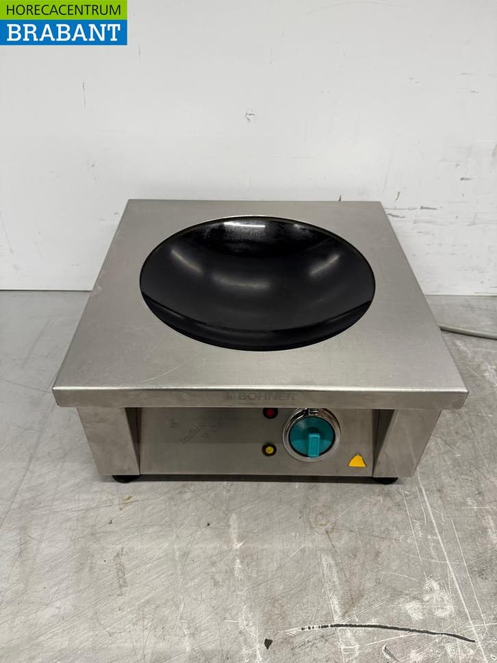 RVS Bohner Inductie Wok Wokplaat met wokpan 5 kW 400V Horeca, Zakelijke goederen, Horeca | Keukenapparatuur, Ophalen of Verzenden