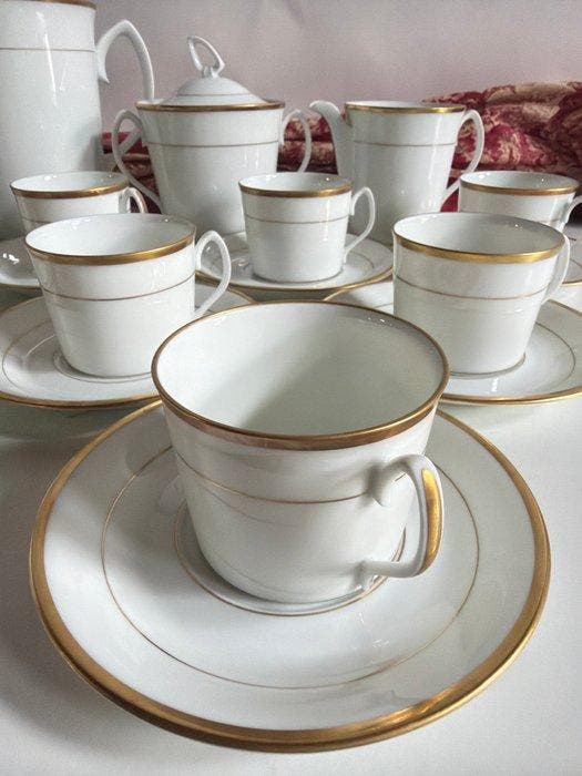 Limoges - Goumot Labesse, Limoges - Koffieservies (21) -, Antiek en Kunst, Antiek | Meubels | Tafels