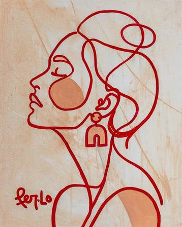 Claudia Fer.Lo - Daydreaming - Acrylic on canvas 100 x 80 cm
