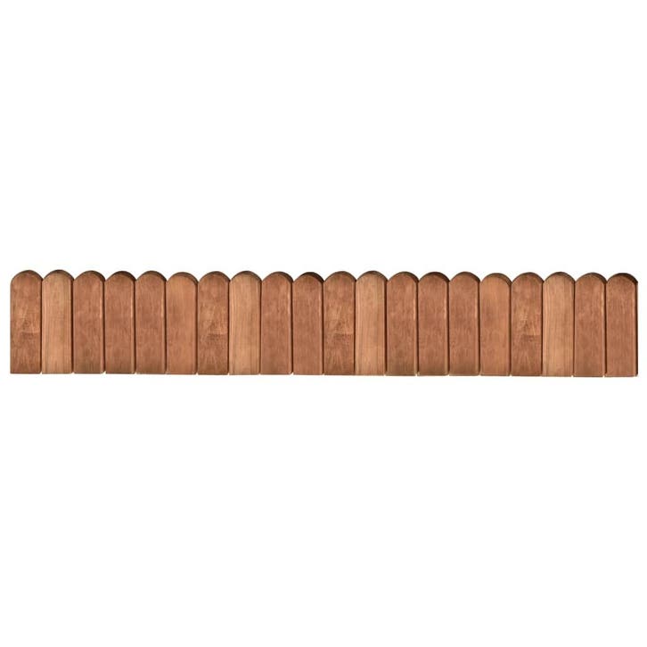 vidaXL Gazonrand 120 cm geïmpregneerd grenenhout bruin, Jardin & Terrasse, Traverses & Bordures, Envoi
