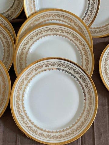 Porcelaine de Mehun - Tafelservies (10) - Porselein, Antiek en Kunst