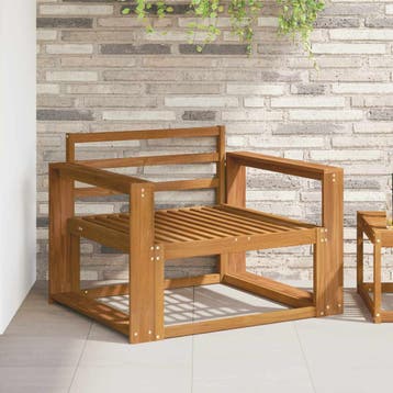 vidaXL Buiten Midden Sofa Naturel, Verzenden