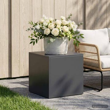 vidaXL Plantenstand Antraciet 40 x 40 x 40 cm Roestvrij, Verzenden