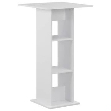 vidaXL Bartafel 60x60x110 cm wit, Verzenden, Nieuw