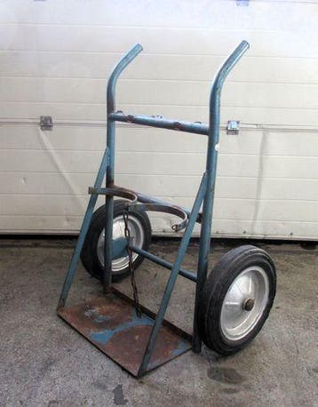 Steekwagen voor gasfles, Gasflessenwagen voor 2 gasflessen,