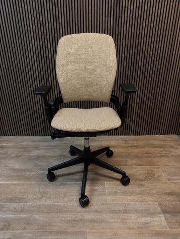 Steelcase Leap V2 Beige - Nieuwe Stof - Full Option, Maison & Meubles, Verzenden, Bureaustoel