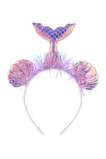 Haarband Zeemeermin Roze Diadeem Schelpen Iridescent Glitter, Ophalen of Verzenden, Nieuw