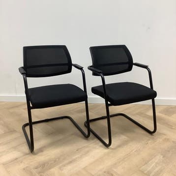 complete set van 2 stuks Sitland vergaderstoelen, zwart, Huis en Inrichting, Gebruikt, Zwart