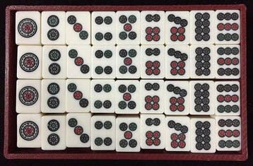 Japanese - Beeld, Japanese Vintage Mahjong Tiles - 0 cm -