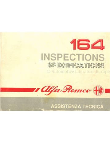 1987 | 1990 ALFA ROMEO 164 SPECIFICATIES VAN INSPECTIES