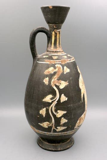 Replica van een oude Griek Keramiek Lekythos - 27 cm (Zonder, Antiek en Kunst