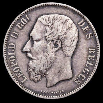 Belgique. Léopold II. 5 Francs 1873 (Sans prix de réserve)