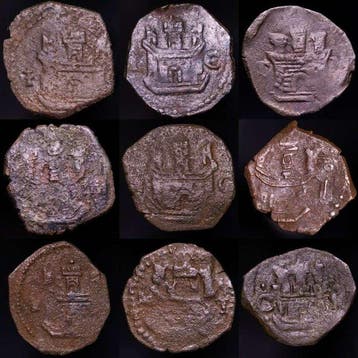 Spanje. Felipe II. Blancas Acuñadas en diferentes cecas